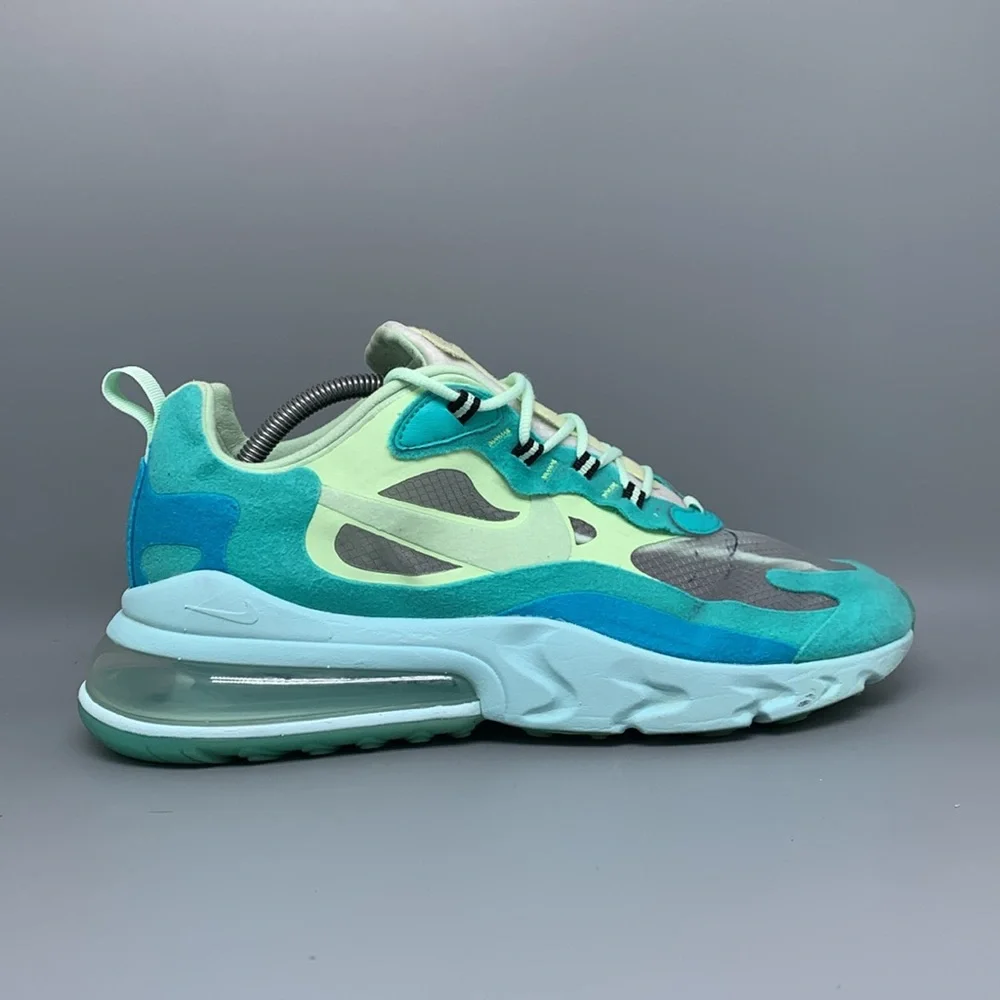 Nike Air Max 270 React Hyper Jade‎ Running Shoes AO4971-301 Men’s Sz 10.5